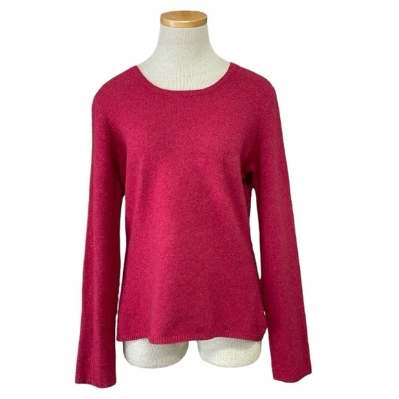 Fiona Sweater Women's M Medium Red 100% Cashmere Lightweight Pullover - Picture 1 of 13